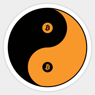 Bitcoin Yin Yang Sticker